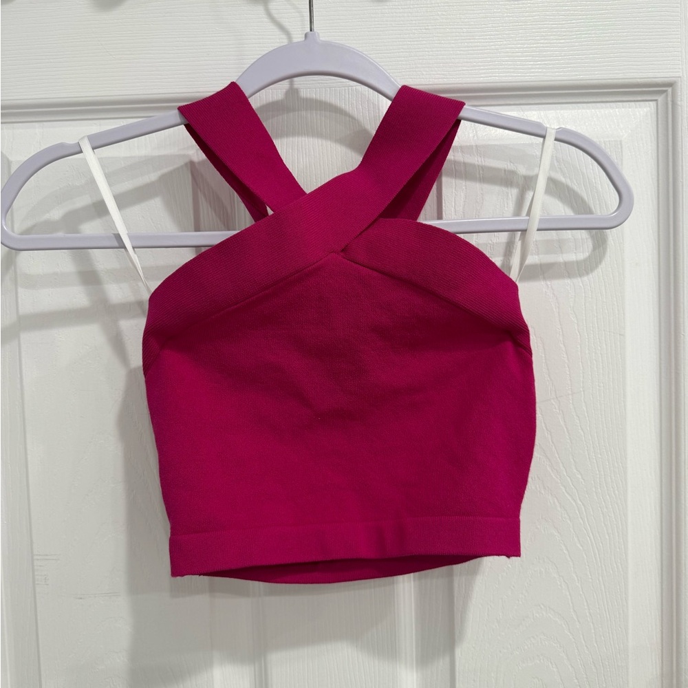 Women's Pink Cross-Back Top